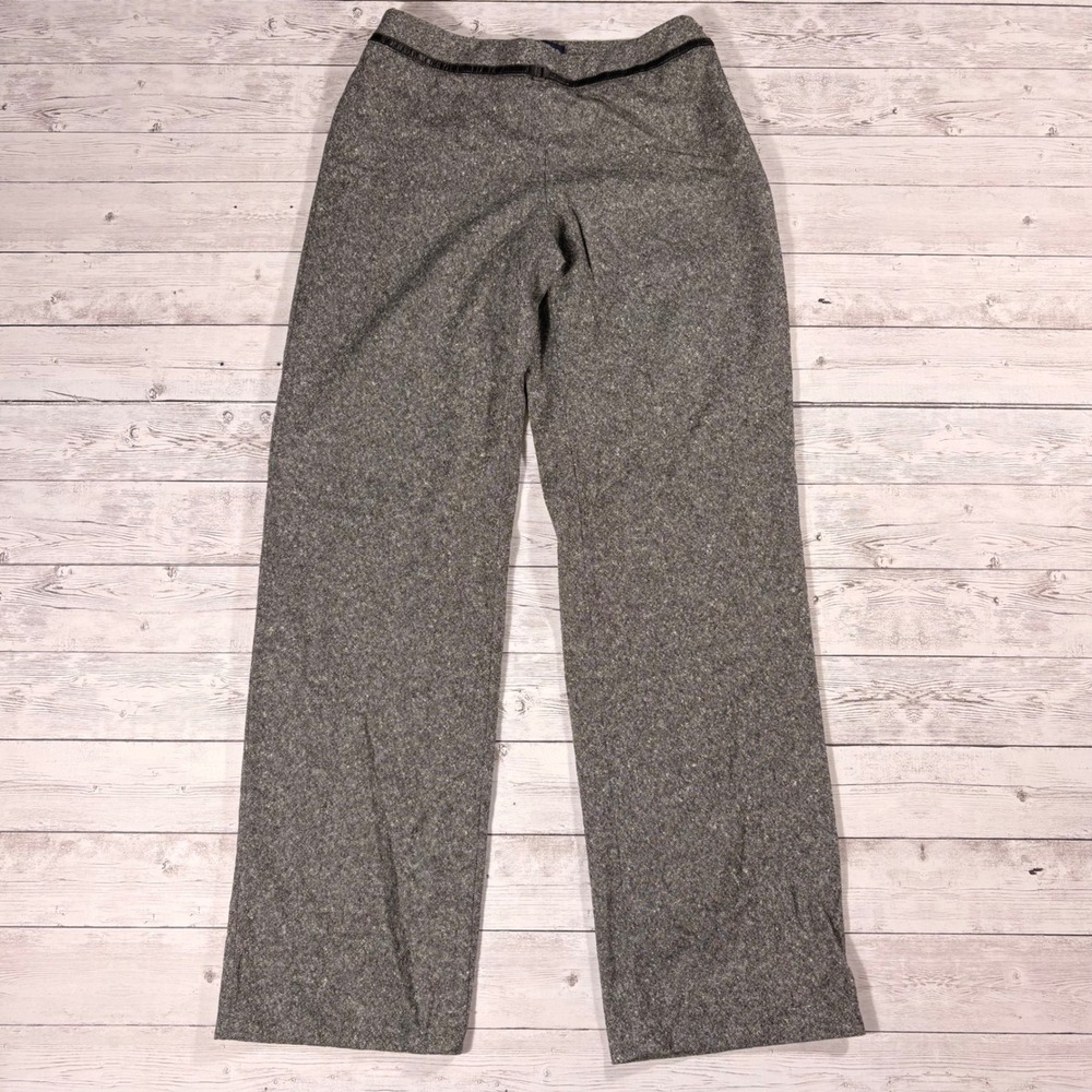 Ann Taylor Petites Grey Tweed Wool Silk Blend Wide Leg Pants 2P 8185A